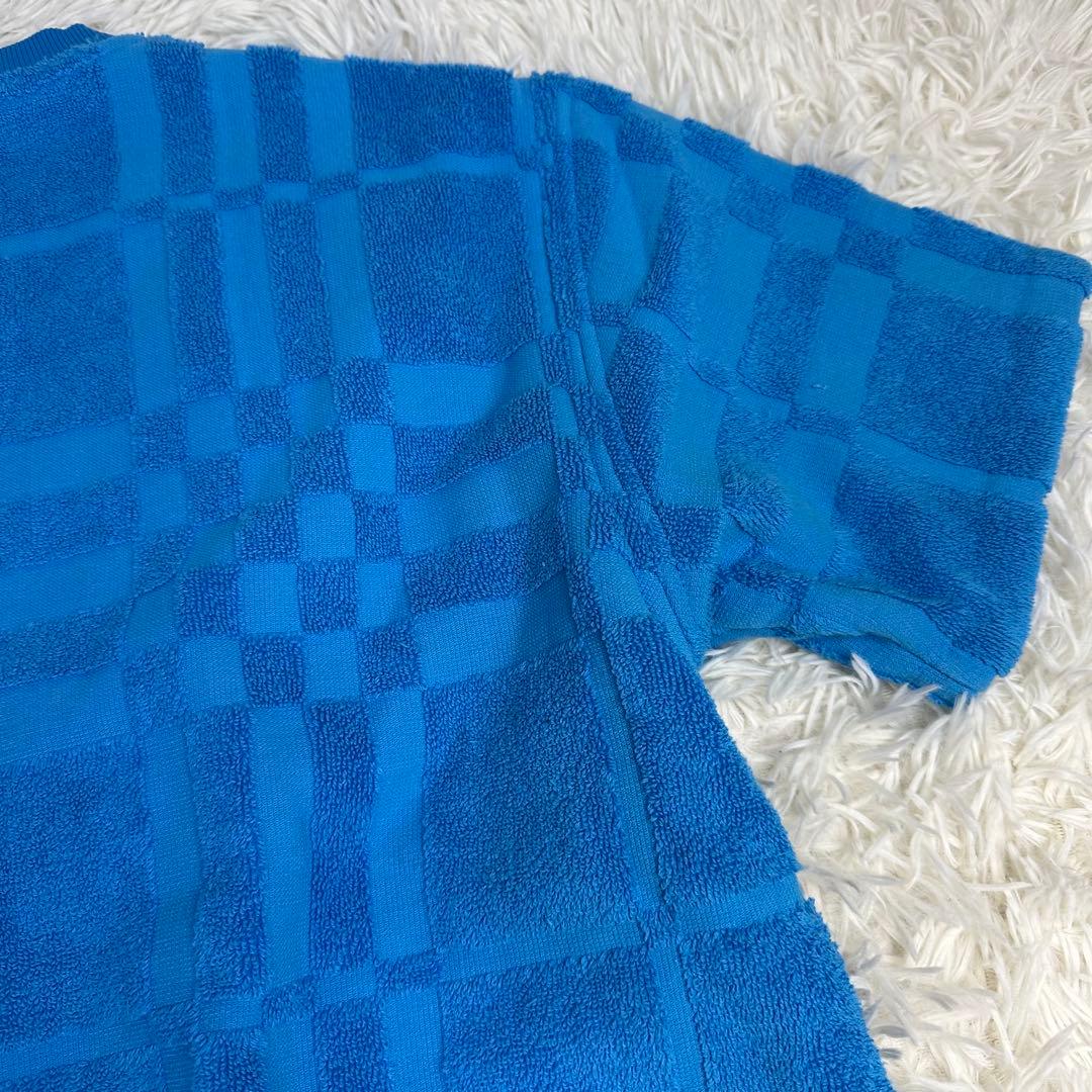 オ*フ様 美品 BURBERRY/バーバリー チェック柄 パイル地 厚手 半袖T