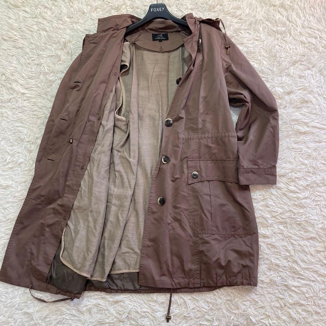 美品　23区　46 ライナー付　モッズコート　フーデット　セーラーカラー　大きい
