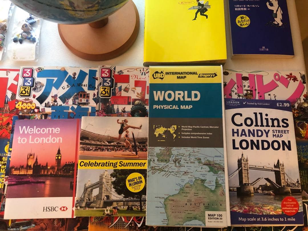 旅行ガイドセット 地球儀・旅行ガイド