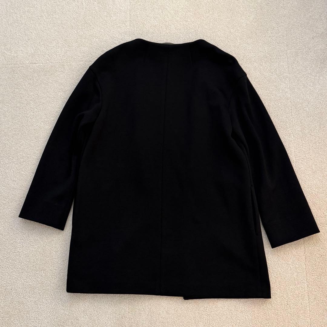 Theory luxe ノーカラー 羽織り 黒 38 キレイめ✨カジュアル 春✨