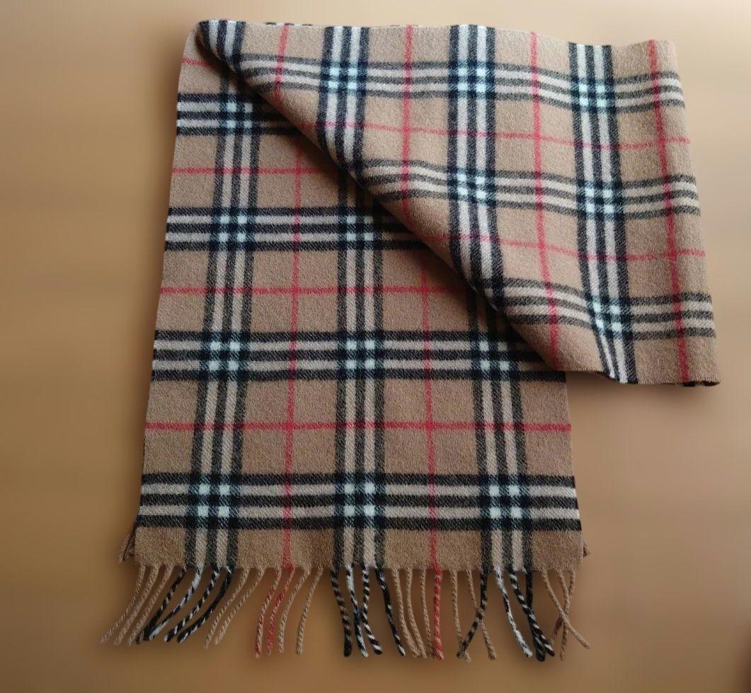 B*u様 【極美品】Burberry ノバチェック柄マフラーラムウール100％