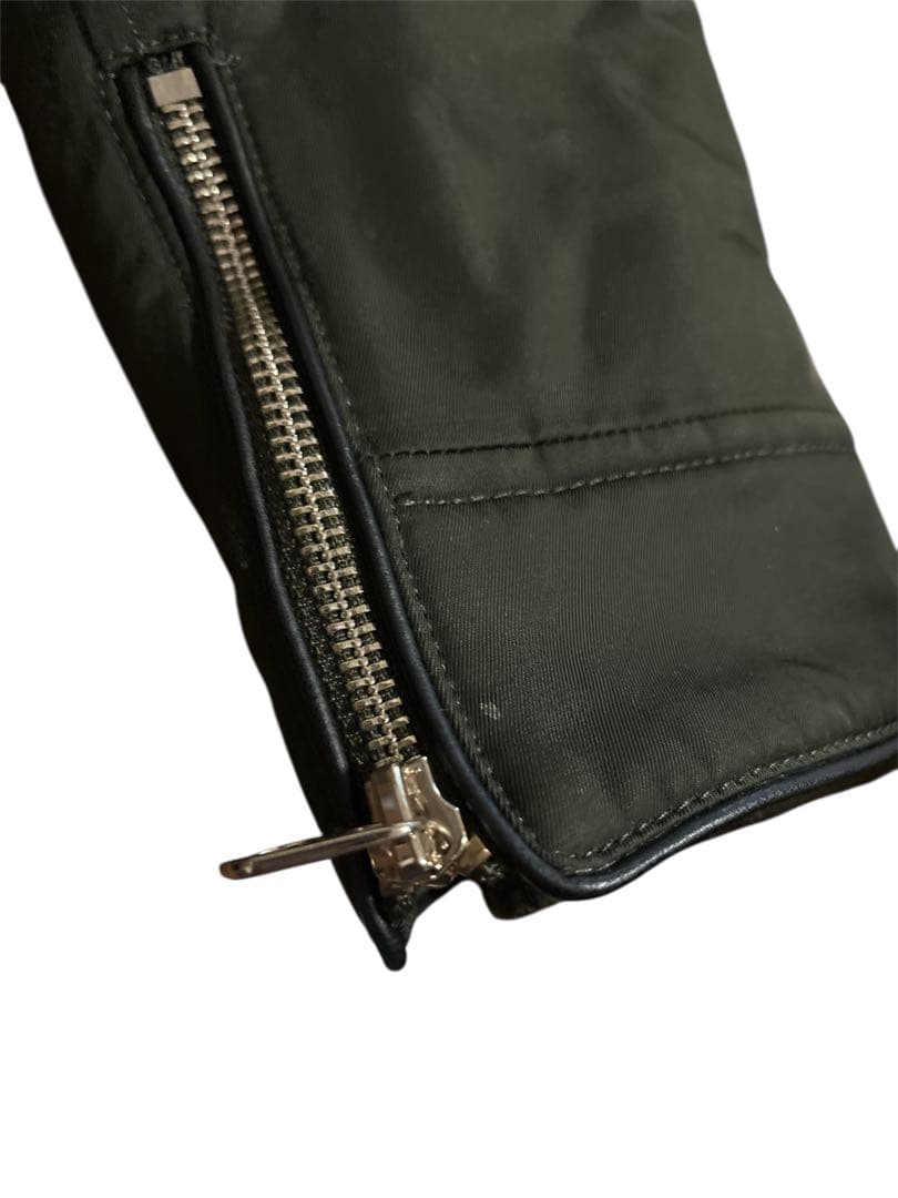 ZARA trf モッズコート カーキ ボア ファー　フード付 Lサイズ