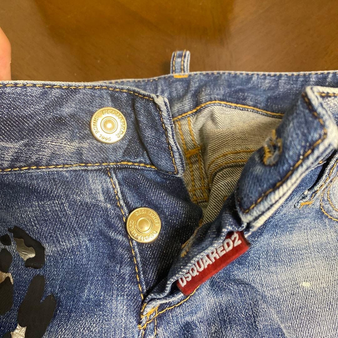 DSQUARED2レオパード柄デニムパンツ