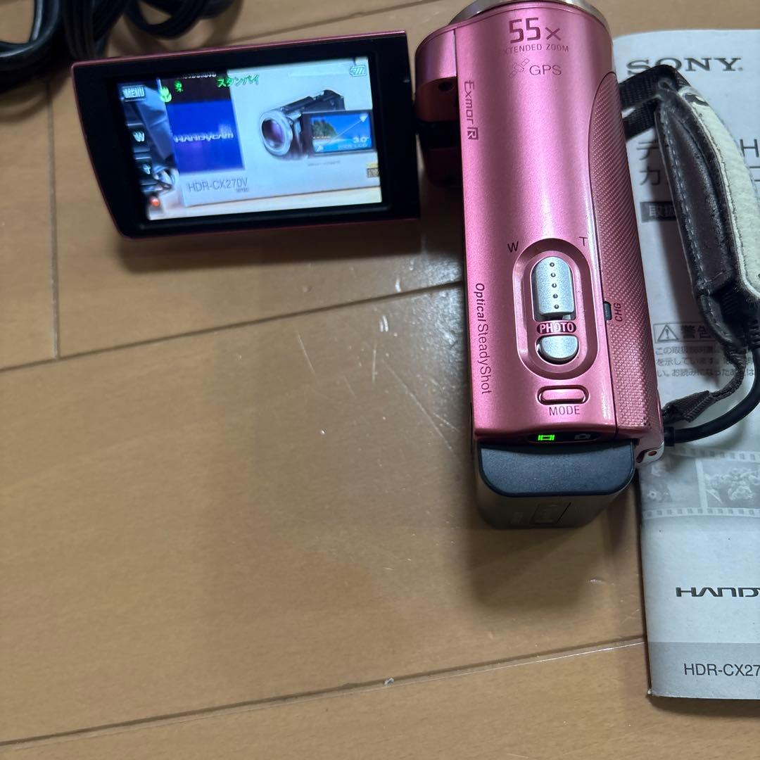ソニー HDR-CX270V ピンク デジタルHDビデオカメラ　ハンディカム