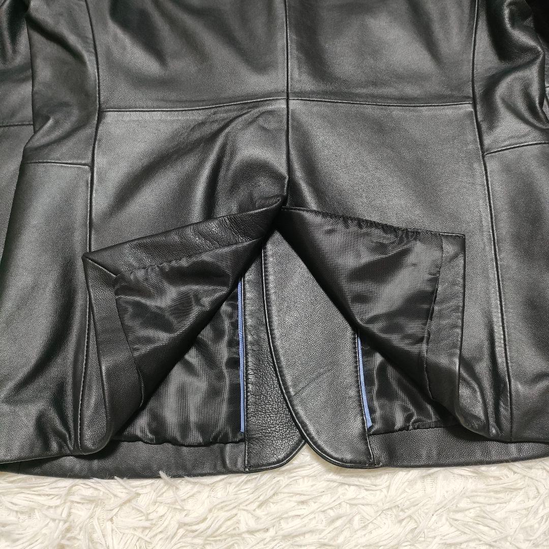 【美品】 羊革　CHRISTIAN MODE　テーラードジャケット　黒　メンズ
