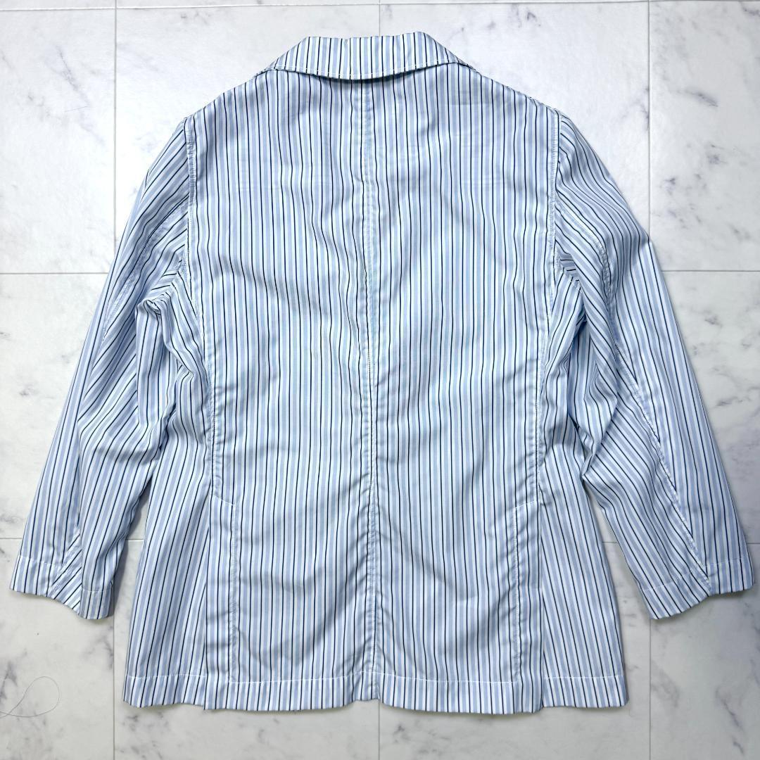 極美品 BAGUTTA バグッタ ジャケット ストライプ ブルー Lサイズ