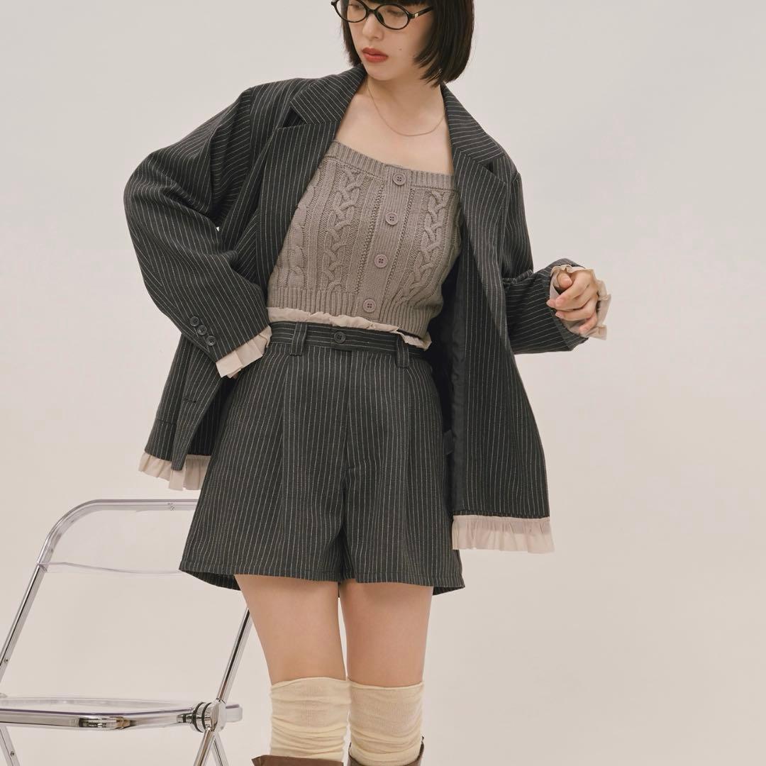 ジャケット・アウター loin nuit frill layered design jacket