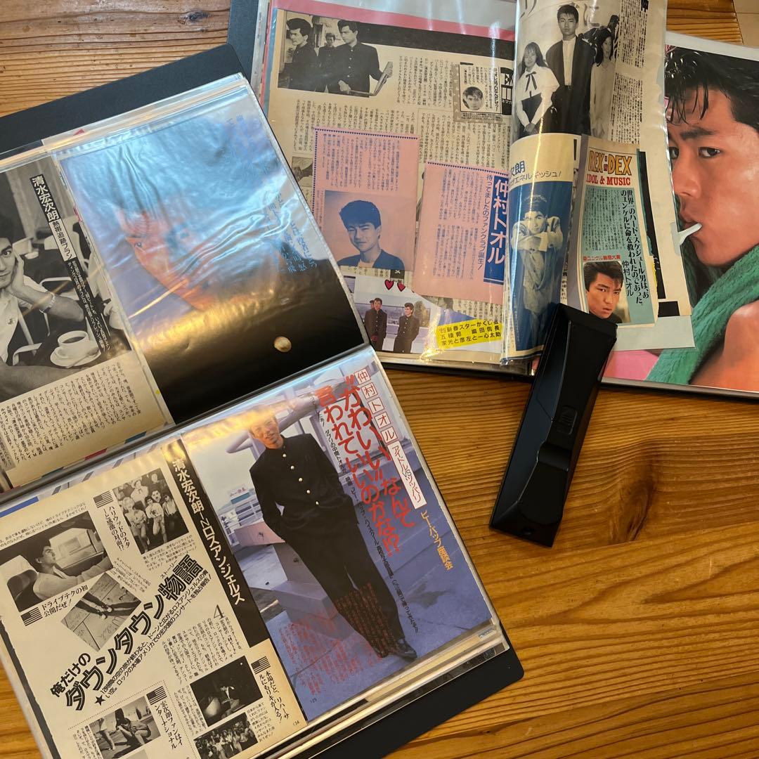 仲村トオル　切り抜き　大量　⭐︎60ページ　ファイル⭐︎両面　合計2冊　レア下敷き付