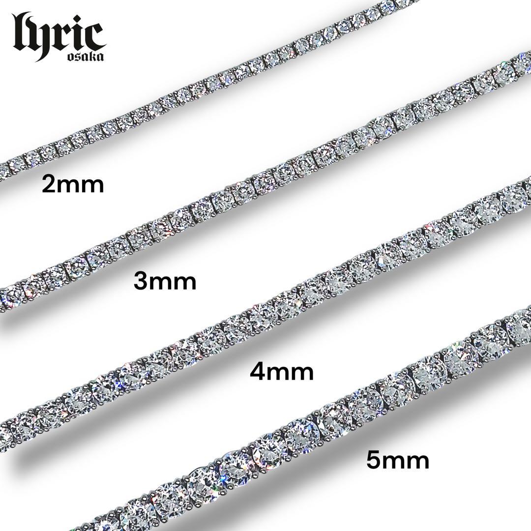 テニスチェーン ネックレス 3mm 50cm サージカルステンレス シルバー