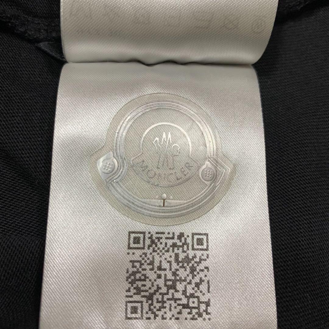 人気★ モンクレール　襟ロゴ　黒　XXXL ワッペン　Tシャツ　5S396