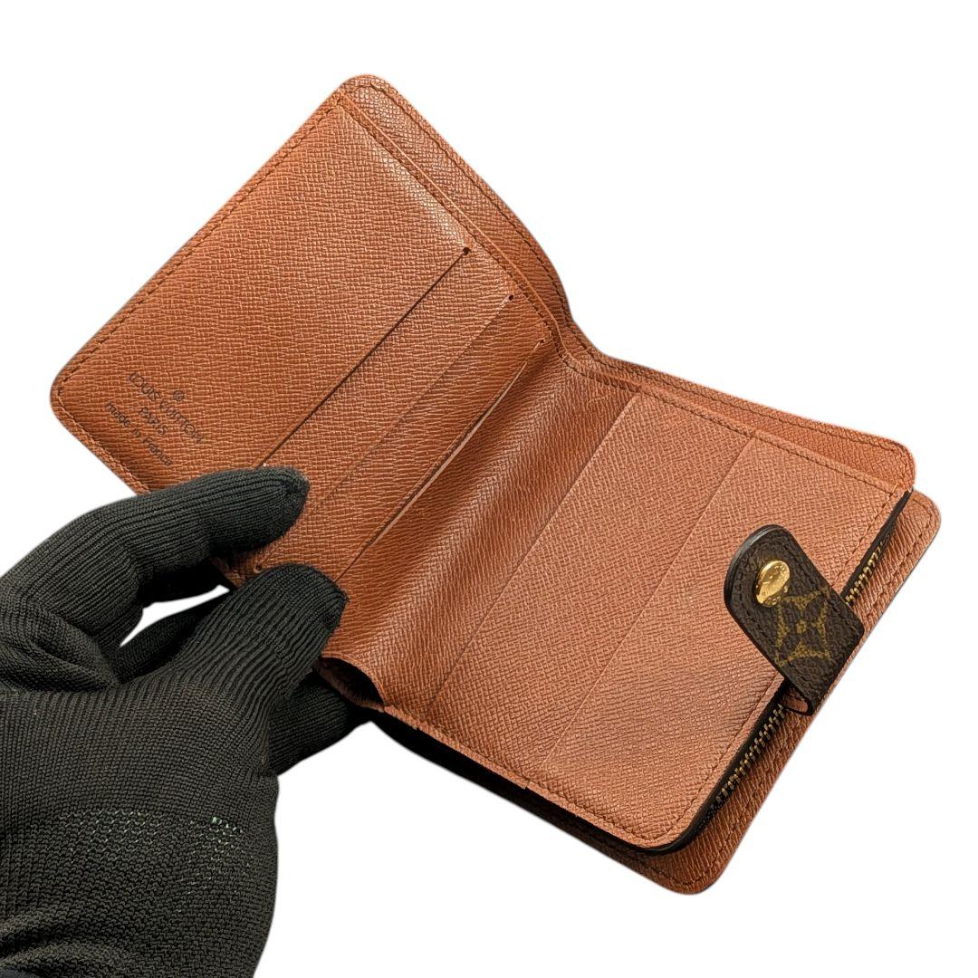 【美品】 ルイヴィトン モノグラム コンパクトジップ 二つ折り財布