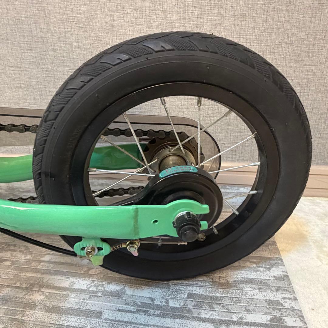 【美品】へんしんバイク　グリーン　自転車　キッズバイク　子供　12