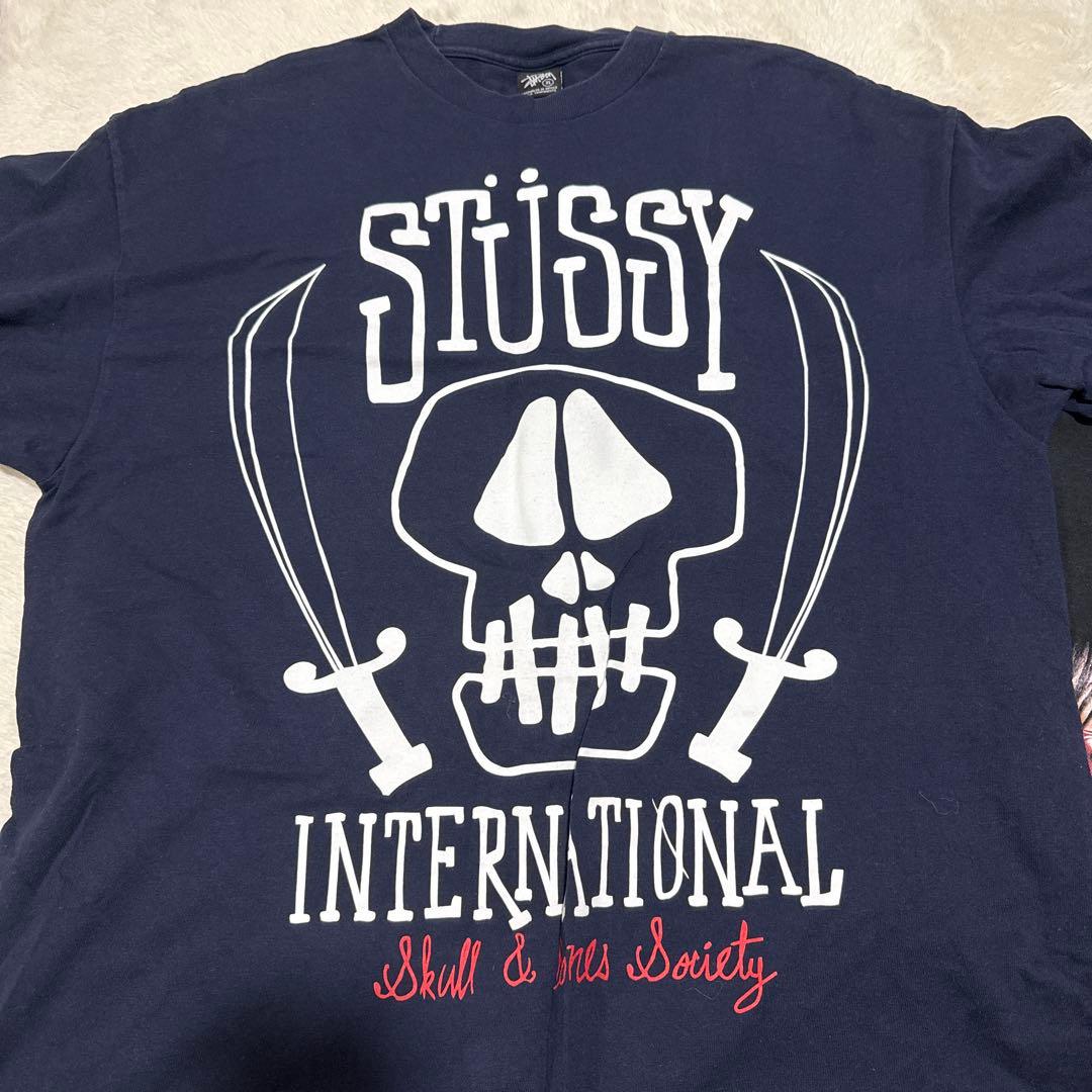 STÜSSY ネイビー Tシャツ XL