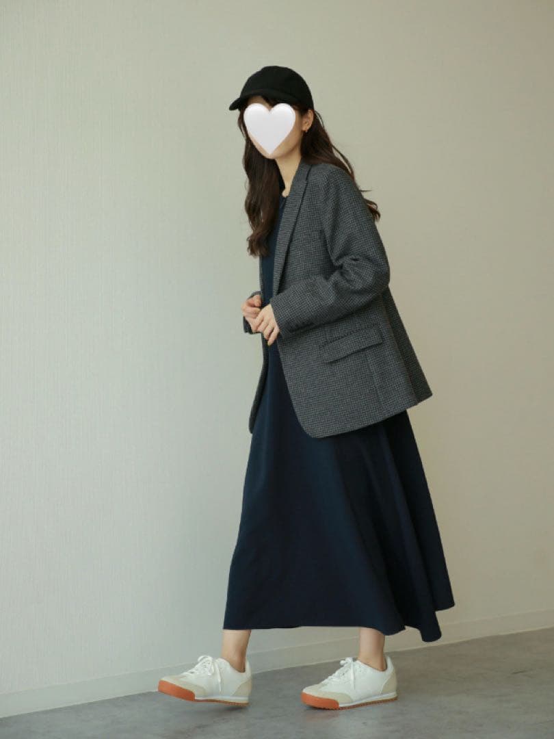 UNIQLO C テーラードジャケット チェック　グレー　新品未使用