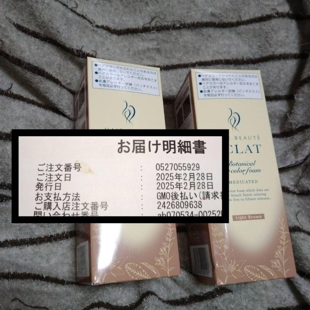 ヘアボーテ エクラ エア カラー ライトブラウン 80g×2本
