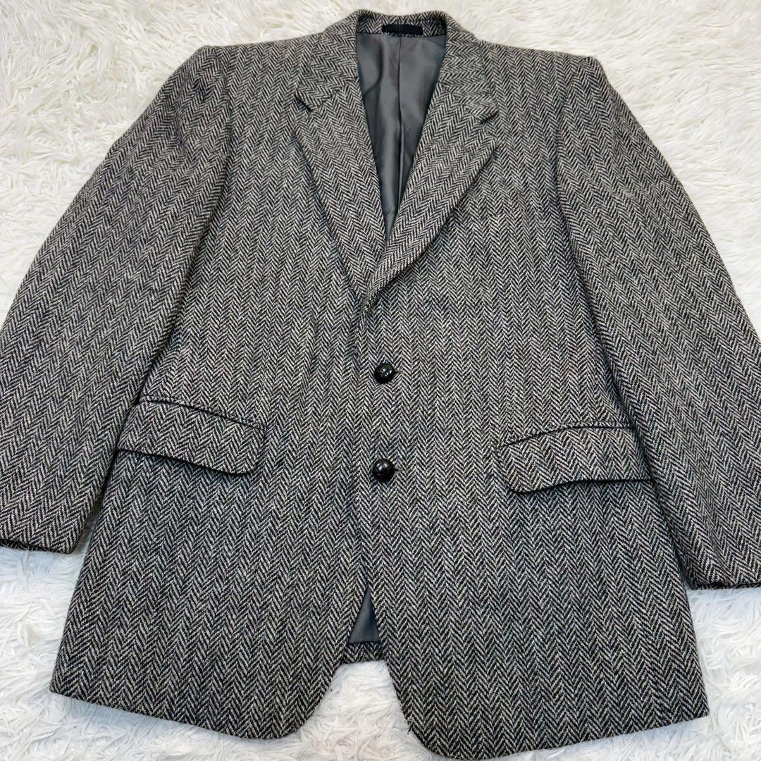 美品✨ ハリスツイード ヘリンボーン エルボーパッチ テーラード Mサイズ