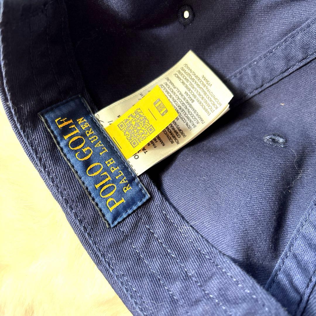 【美品】POLO RALPH LAUREN ポロベア ネイビー キャップ　ゴルフ