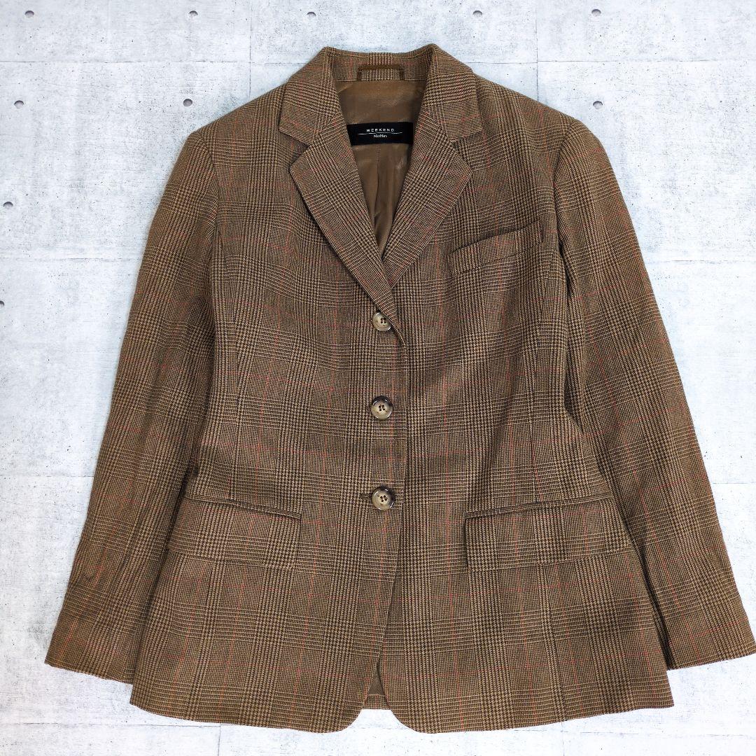 WEEKEND MaxMara テーラードジャケット 千鳥 グレンチェック XL