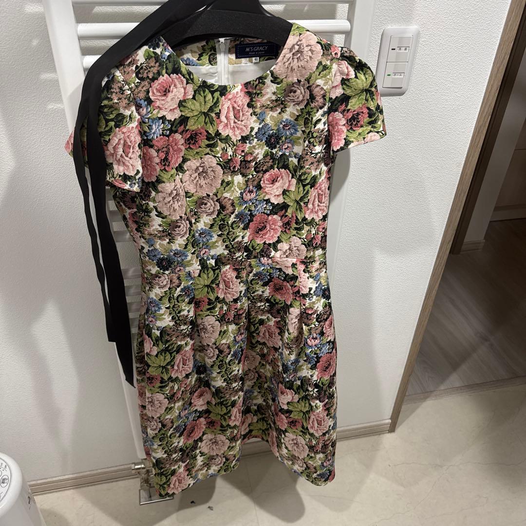 M'S GRACY 半袖ひざ丈ワンピース 40サイズ