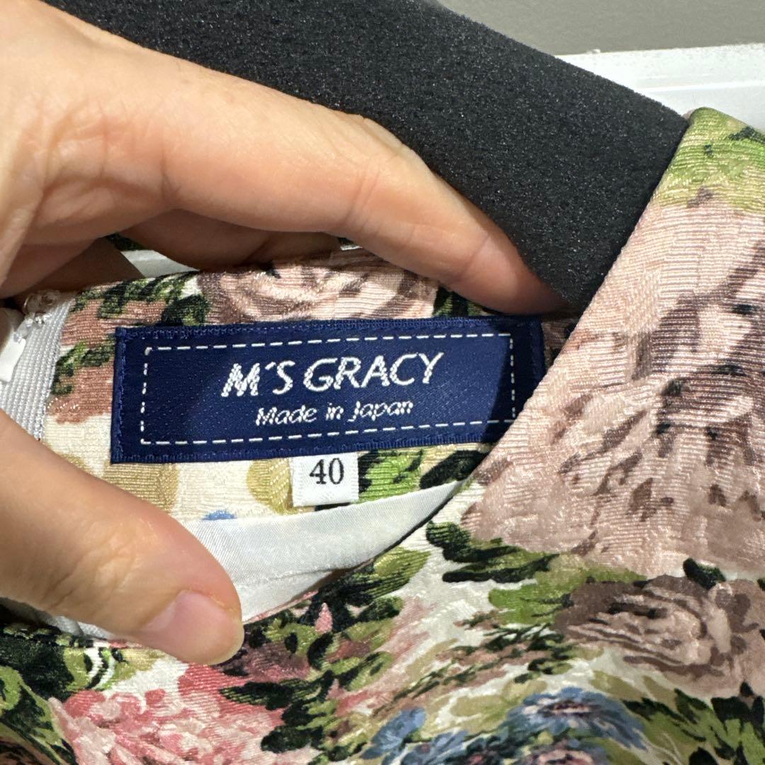 M'S GRACY 半袖ひざ丈ワンピース 40サイズ