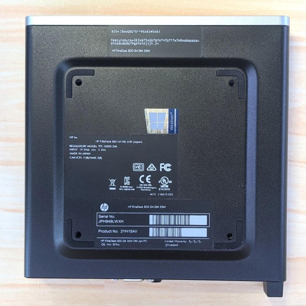 HP FlieDesk 800 G4 5 8世代 256G 8G WiFi搭載