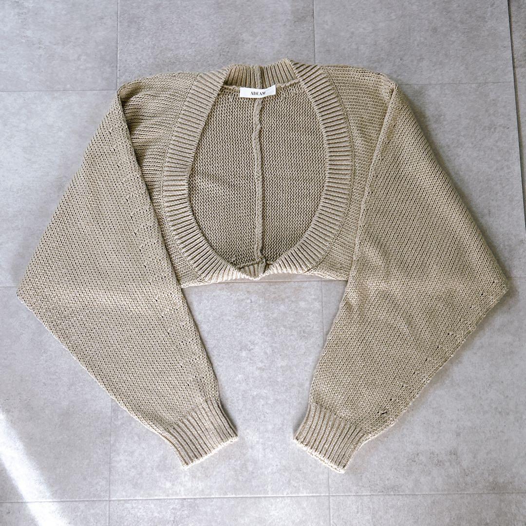 美品✨ADEAM クロップドボレロカーディガン　カシミヤ混　ショートカーディガン