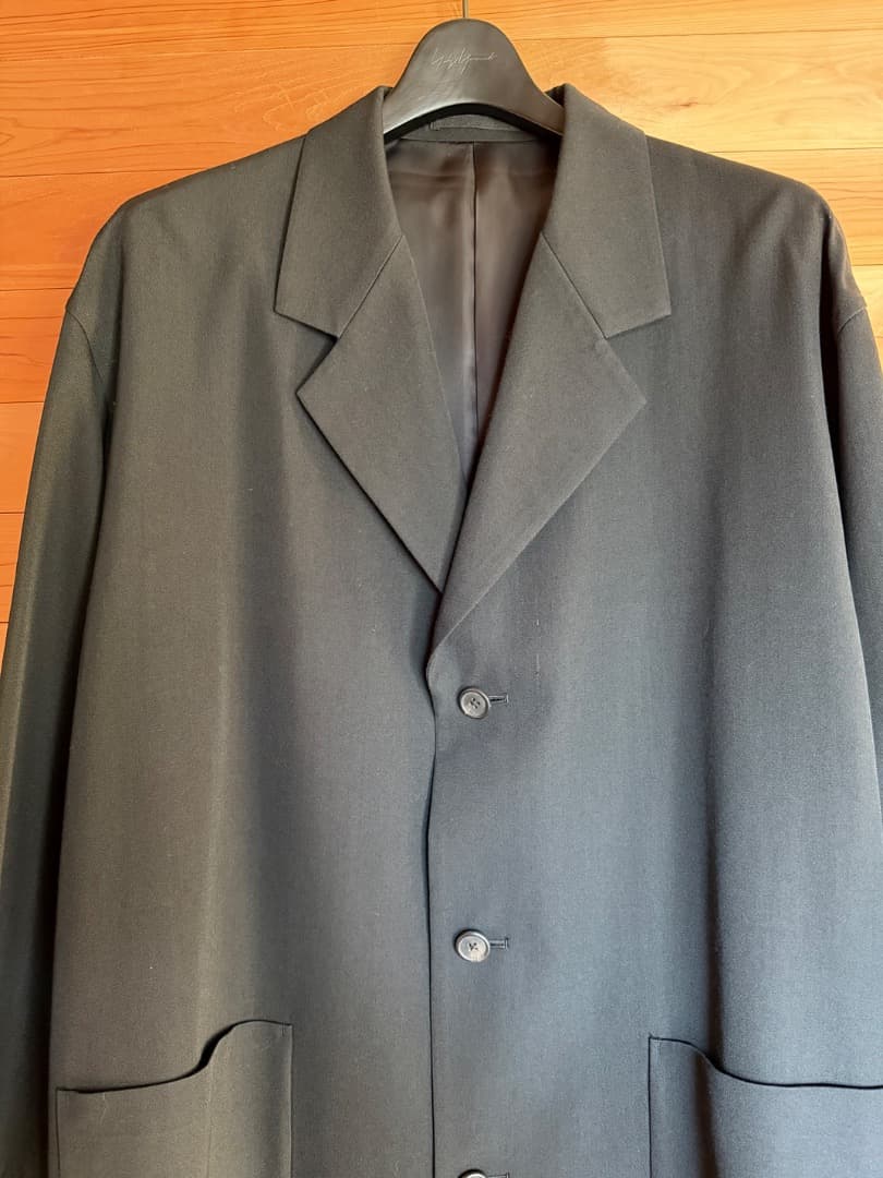 ジャケット・アウター Y's for men WOOL GABARDINE COAT BLACK 4
