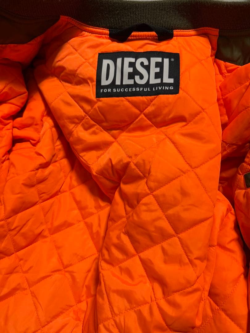 dieselデニム&オリーブ フード付きジャケット S