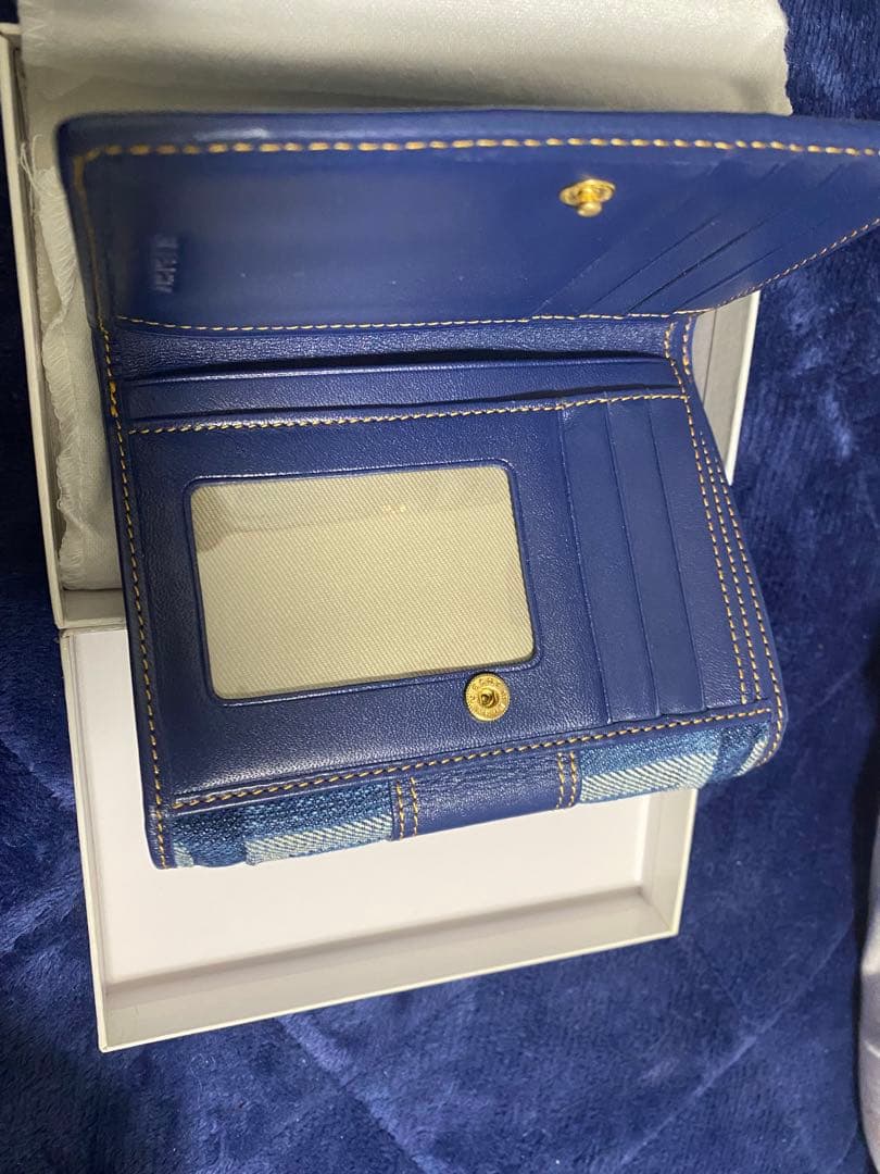GIVENCHY 二つ折り財布 デニム/ネイビー