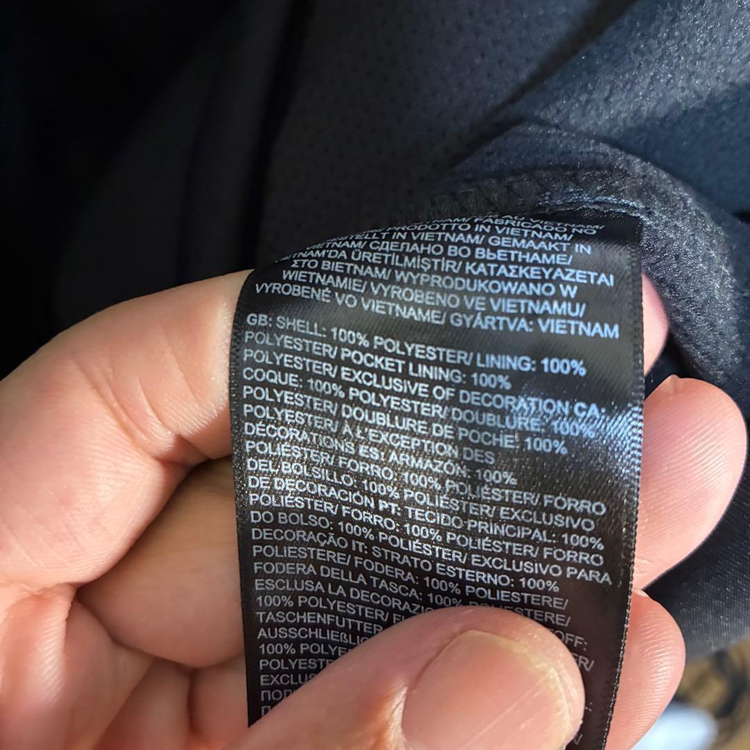 【USA古着】ノースフェイスジップソフトシェルベスト2XL 企業ブランド刺繍黒