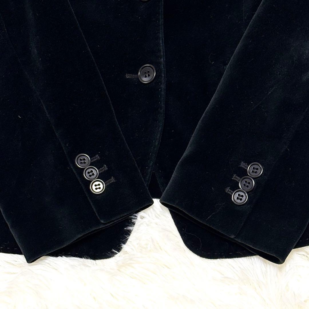【Paul Smith Black】ブラックベルベットジャケット 黒 40 L