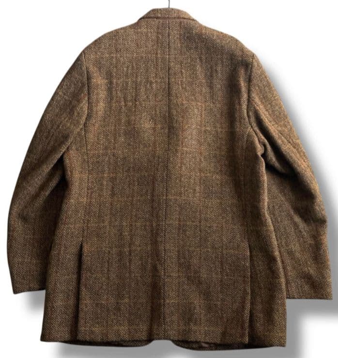 菊田74さん専用【中古】HARRIS TWEED 2XLテーラードジャケット