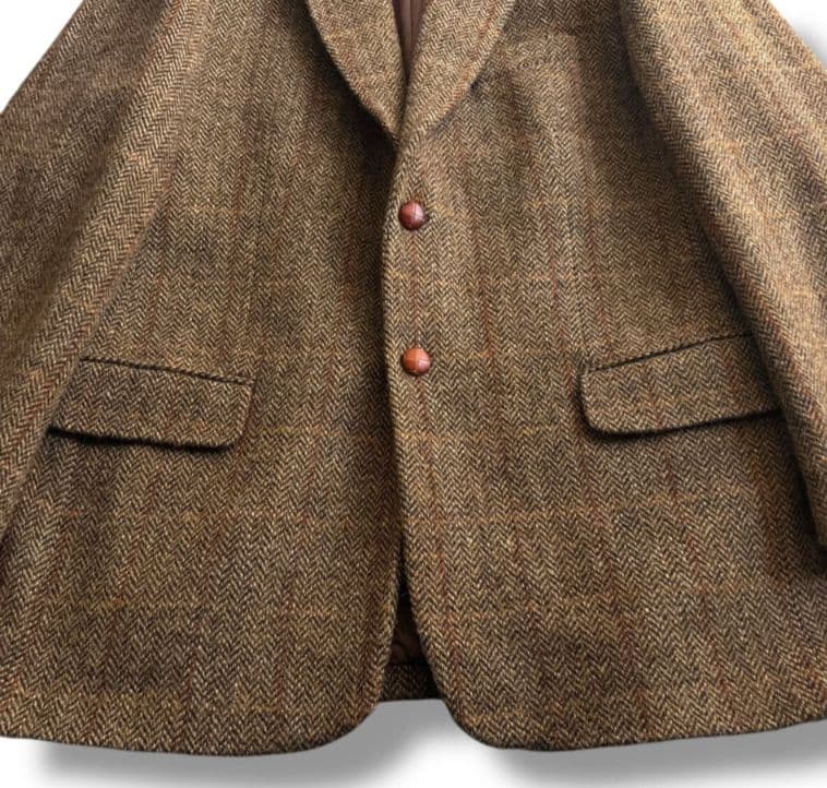 菊田74さん専用【中古】HARRIS TWEED 2XLテーラードジャケット