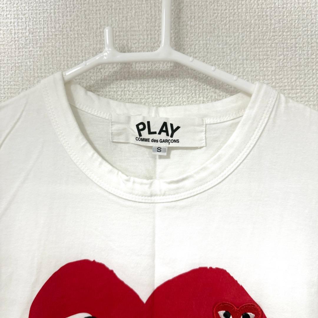 PLAY ハートプリント Tシャツ Sサイズ