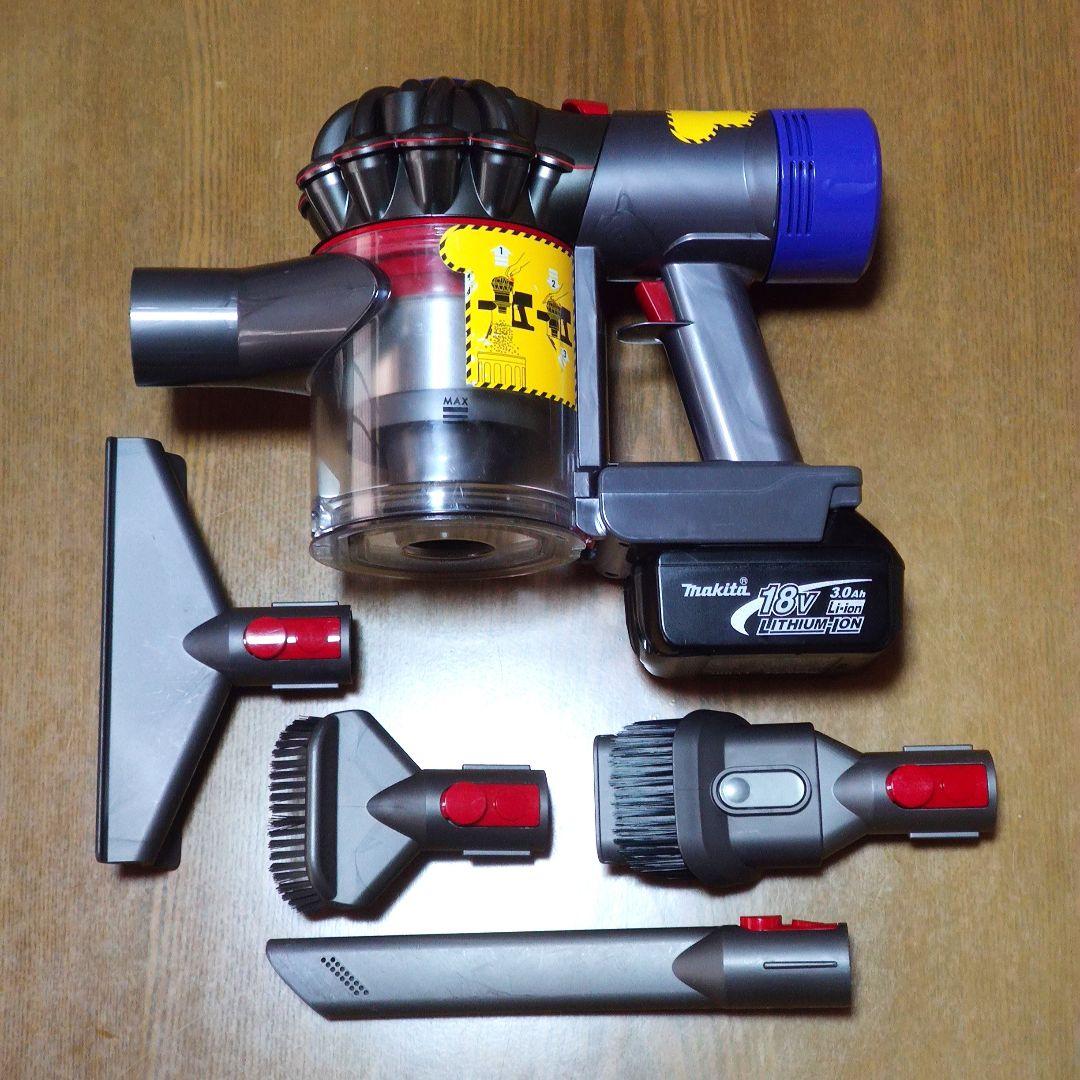 ダイソンSV11 掃除機＋マキタ18vアダプターセット 完全分解清掃済み 動作品