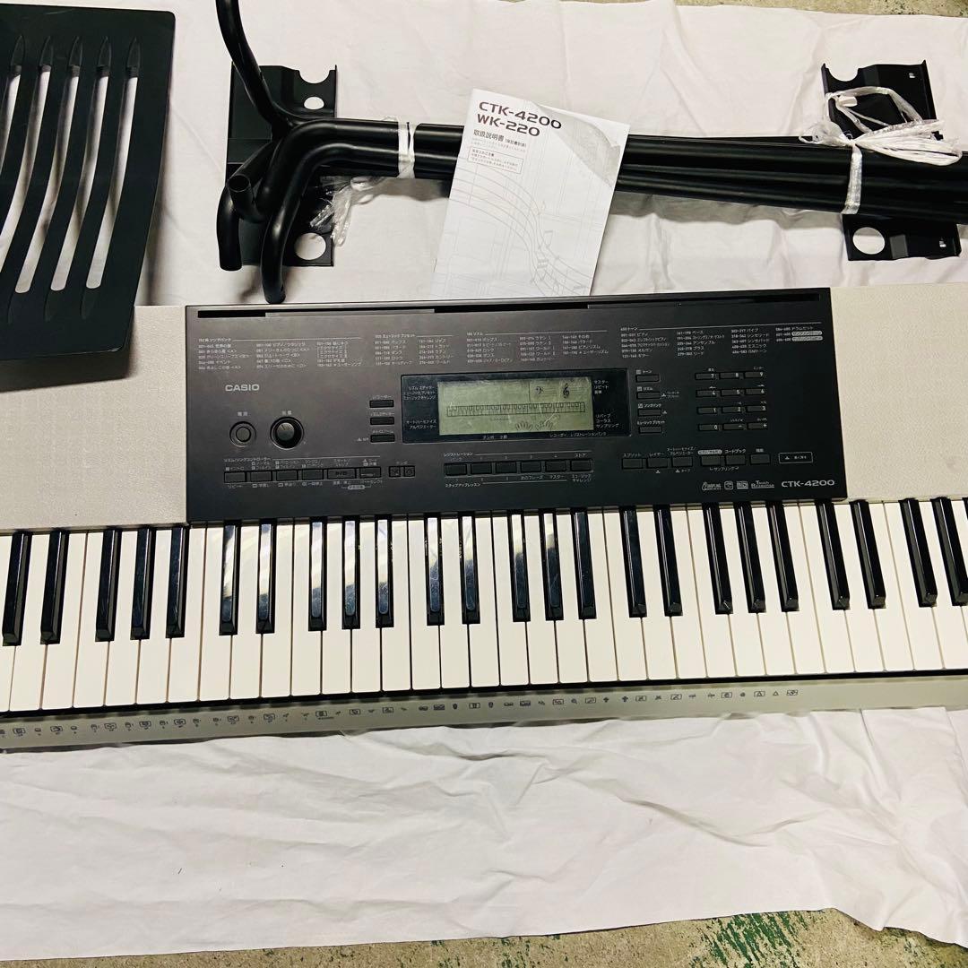 12h14. CASIO カシオ CTK-4200 電子キーボード 譜面台付き