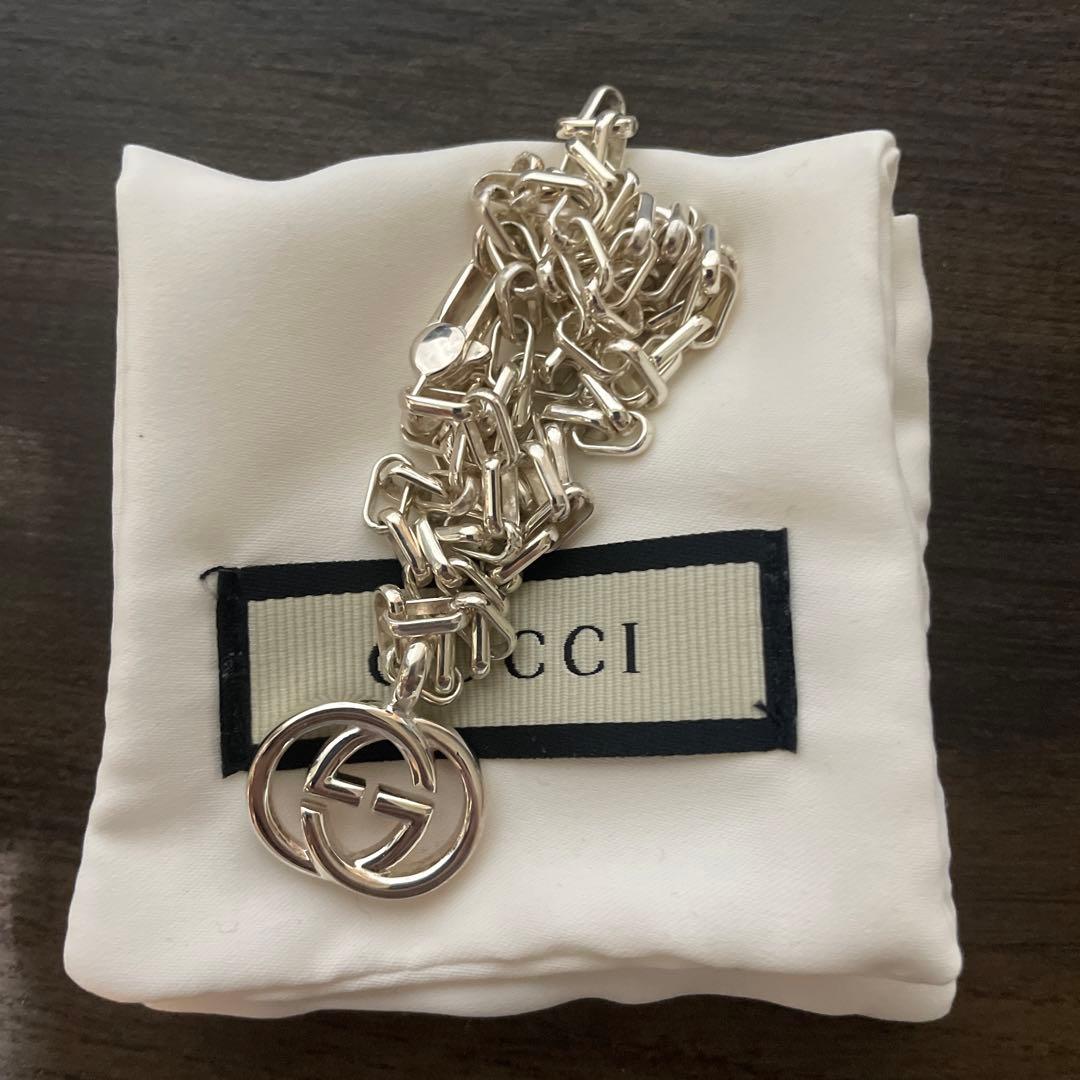 GUCCI シルバー カフリンクス オリジナルポーチ付き