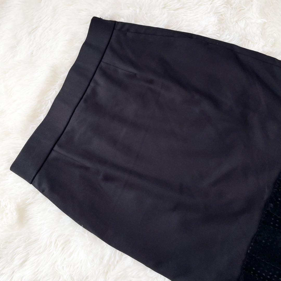 【美品】ADORE モールメッシュレーススカート　ブラック