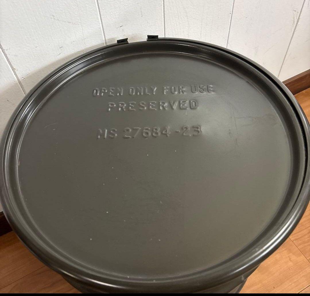 美品　米軍　実物　ペール缶　ドラム缶　ODグリーン　送料無料