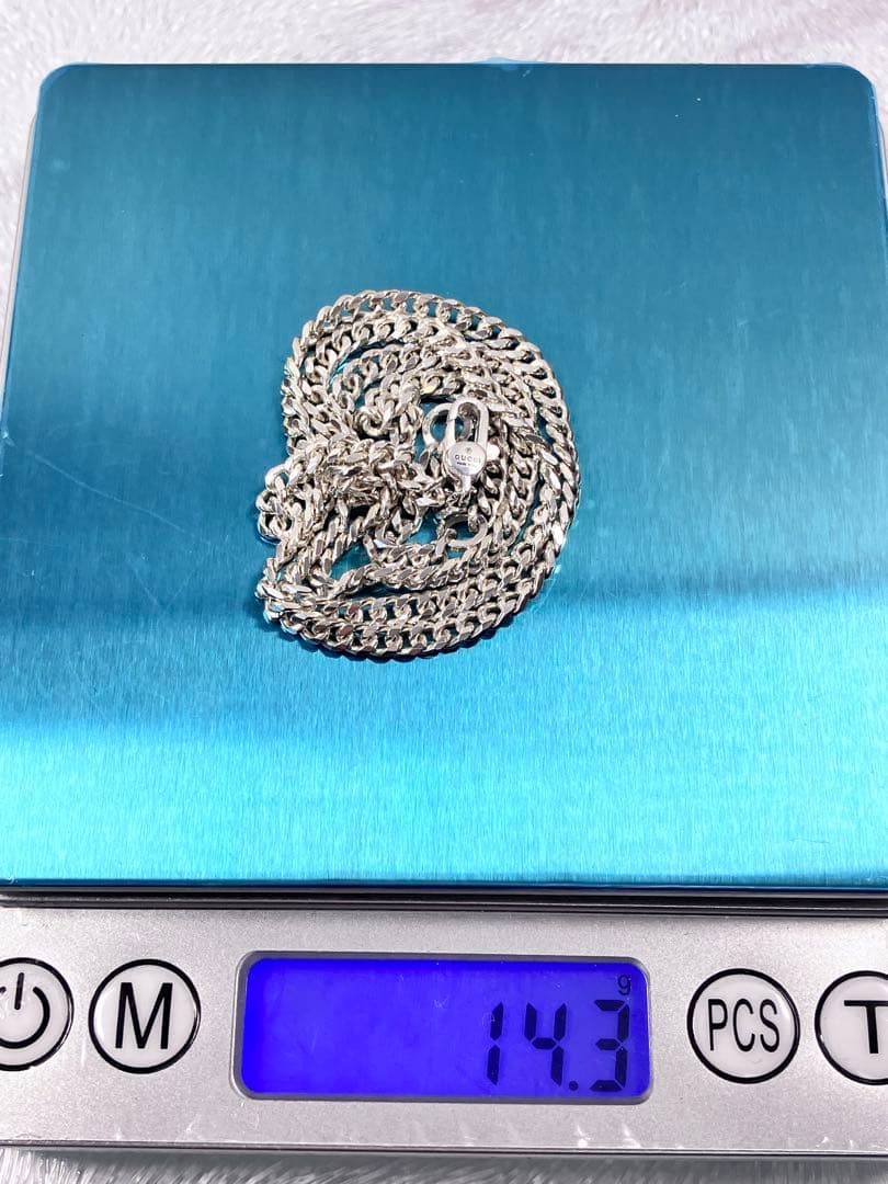 【超美品】GUCCI 喜平チェーン ネックレス 男女兼用　SV925 3.2ミリ
