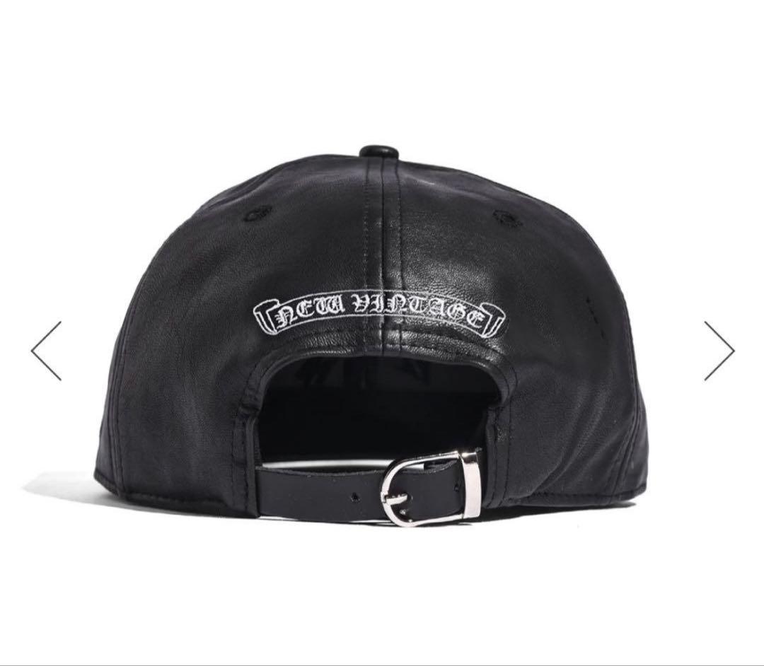 帽子 NEWVINTAGE CHROME YORK PU LEATHER CAP