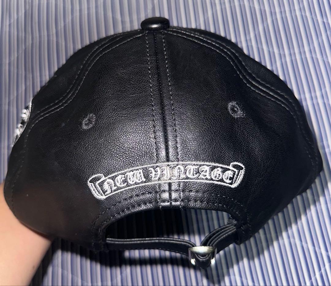 帽子 NEWVINTAGE CHROME YORK PU LEATHER CAP