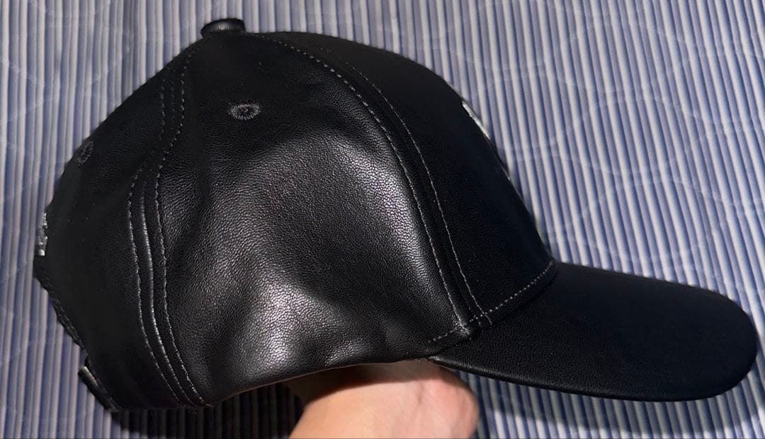 帽子 NEWVINTAGE CHROME YORK PU LEATHER CAP