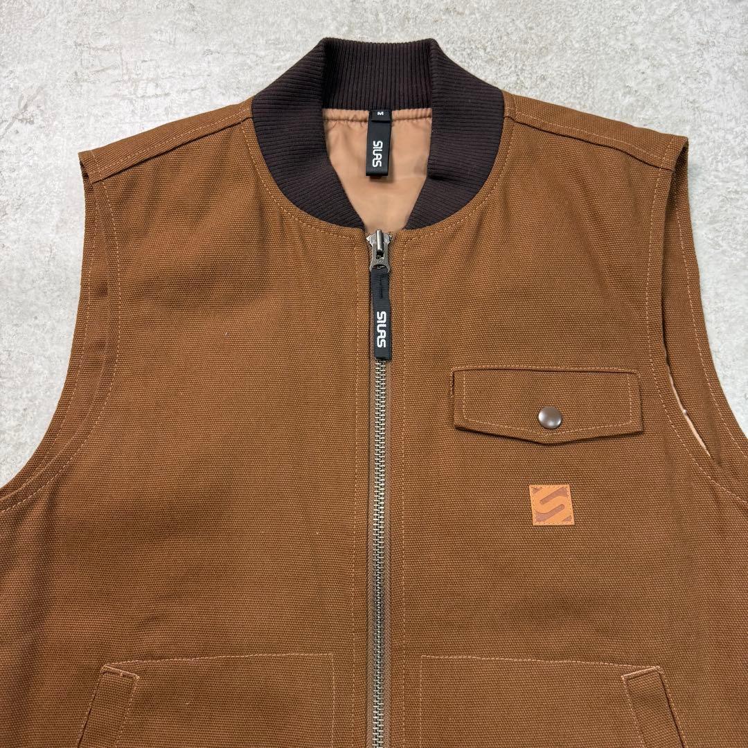 新品未使用■SILAS サイラス【M】DUCK WORK VEST ダックベスト