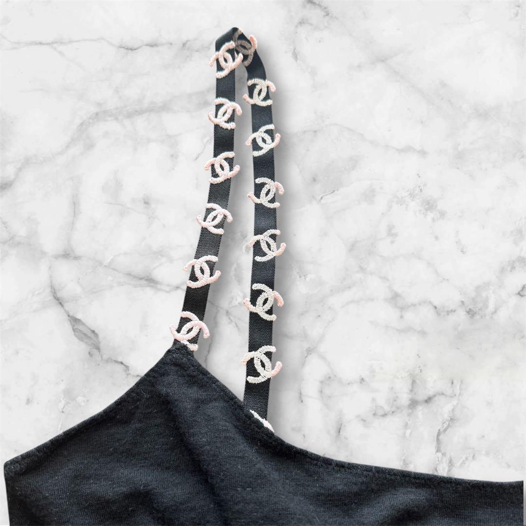 CHANEL キャミソール トップス♡ココマークストラップ 38
