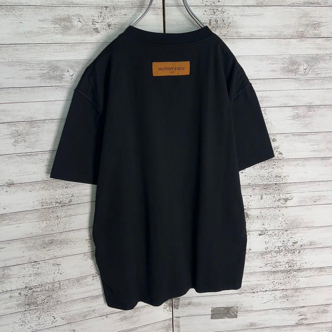 【美品・現行モデル】ルイヴィトン　エンボスLVロゴ インサイドアウトtシャツ　黒