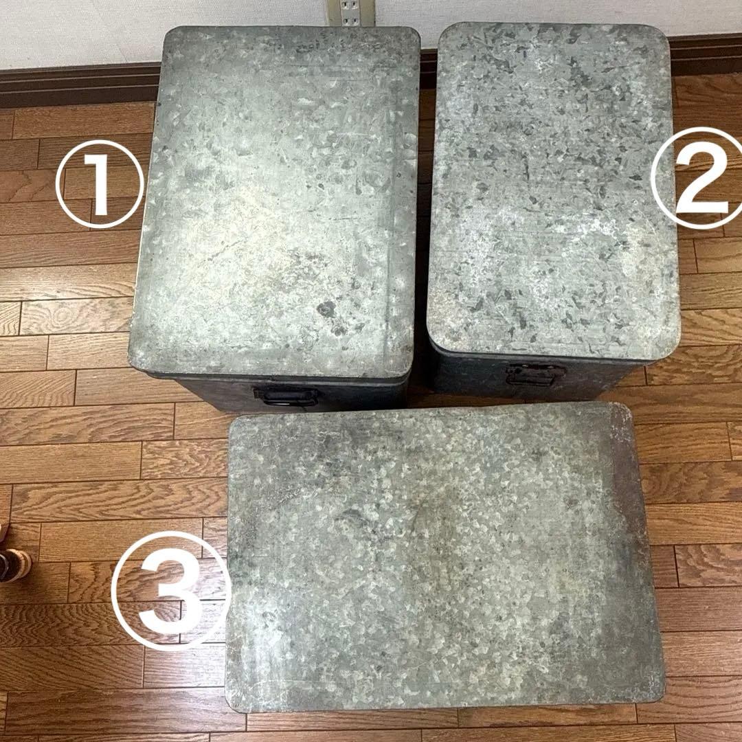 アンティーク　トタンボックス 3個セット