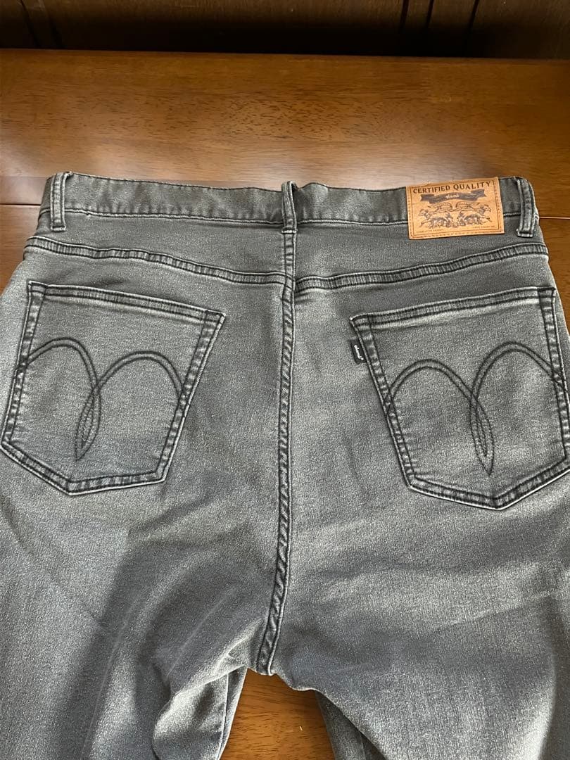 glamb 裾リブ ストレッチ デニムパンツ M