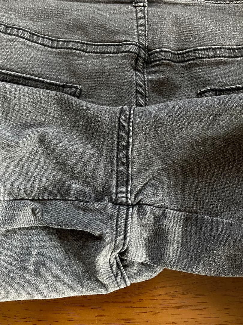 glamb 裾リブ ストレッチ デニムパンツ M