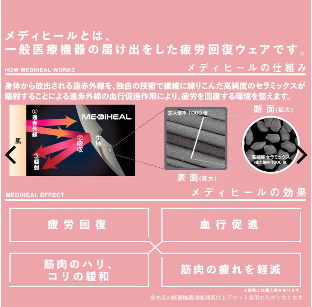 ワークマン メディヒール warm トレーナー　ウォーム　リカバリー　上下　LL